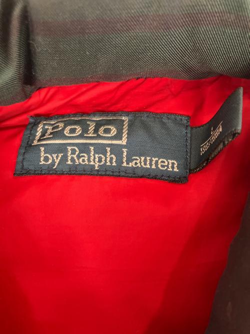 POLO RALPH LAUREN（ポロ・ラルフローレン）POLO RALPH LAUREN (ポロ・ラルフローレン) ダウンベスト グリーン×ネイビー サイズ:Lの古着・服飾アイテム