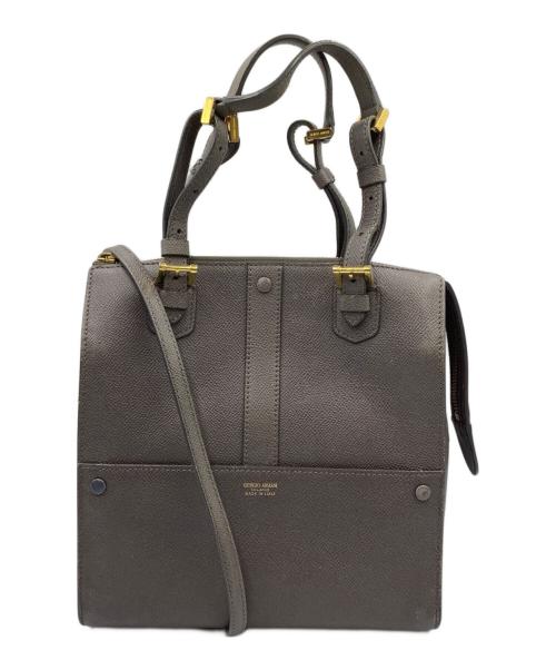 GIORGIO ARMANI（ジョルジョアルマーニ）GIORGIO ARMANI (ジョルジョアルマーニ) 2WAYショルダーバッグ グレーの古着・服飾アイテム