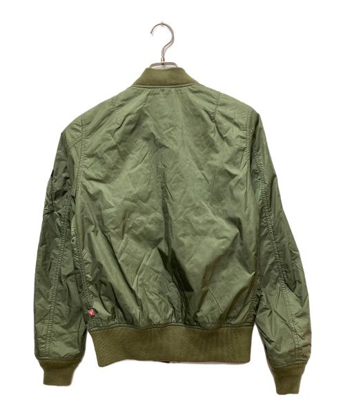 ALPHA INDUSTRIES INC.（アルファインダストリーズ）ALPHA INDUSTRIES INC. (アルファインダストリーズ) リバーシブルブルゾン オリーブ サイズ:Mの古着・服飾アイテム