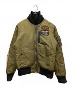 VANSONバンソン）の古着「フライトジャケット」｜オリーブ