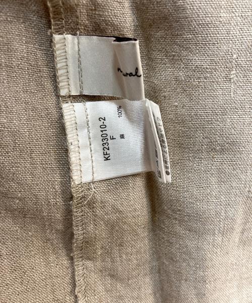 Natural by clip（ナチュラル バイ クリップ）Natural by clip (ナチュラル バイ クリップ) 長袖ワンピース ベージュ サイズ:Freeの古着・服飾アイテム