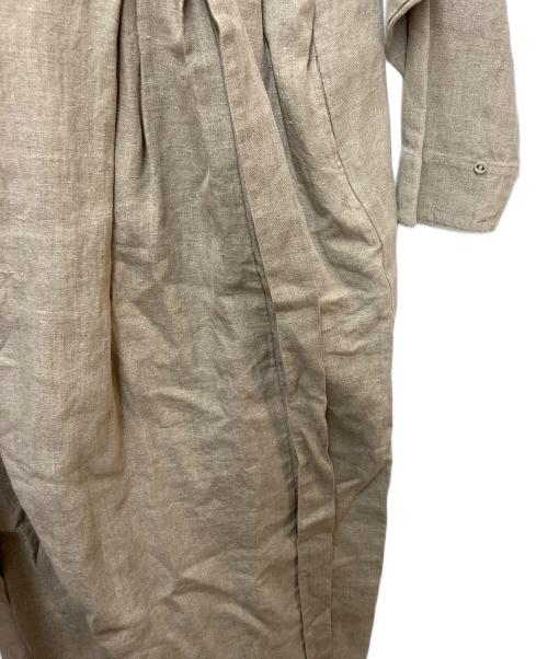 Natural by clip（ナチュラル バイ クリップ）Natural by clip (ナチュラル バイ クリップ) 長袖ワンピース ベージュ サイズ:Freeの古着・服飾アイテム