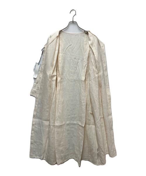 Natural by clip（ナチュラル バイ クリップ）Natural by clip (ナチュラル バイ クリップ) リネンコートワンピース ホワイト サイズ:Free 未使用品の古着・服飾アイテム