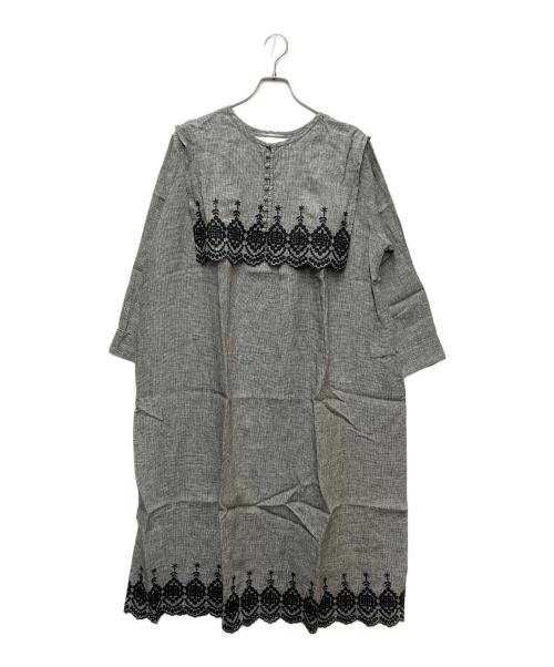 studio clip（スタジオクリップ）studio clip (スタジオクリップ) 長袖ワンピース ブラック×ホワイト サイズ:SIZE Freeの古着・服飾アイテム