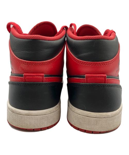 NIKE（ナイキ）NIKE (ナイキ) AIR JORDAN 1 MID BRED TOE （エアジョーダン1 ミッド ブレッド トゥ） レッド×ブラック サイズ:US 9の古着・服飾アイテム