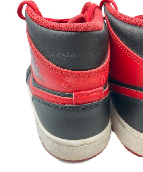 NIKE（ナイキ）NIKE (ナイキ) AIR JORDAN 1 MID BRED TOE （エアジョーダン1 ミッド ブレッド トゥ） レッド×ブラック サイズ:US 9の古着・服飾アイテム