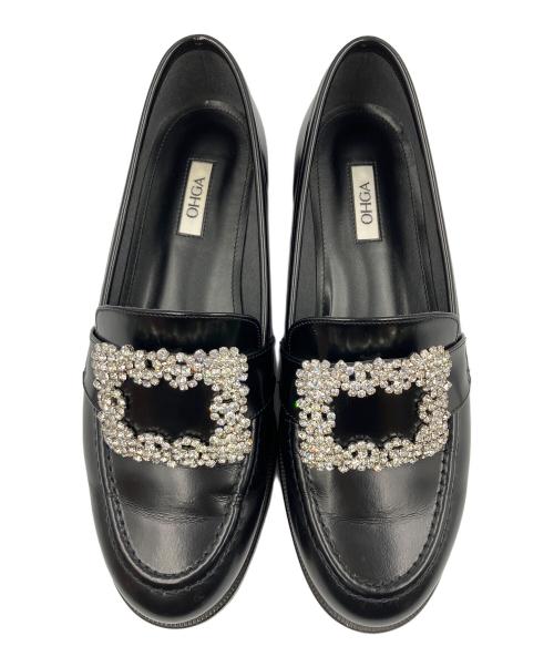 OHGA（オオガ）OHGA (オオガ) ビジューセットローファー ブラック サイズ:23.5の古着・服飾アイテム