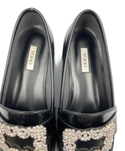 OHGA（オオガ）OHGA (オオガ) ビジューセットローファー ブラック サイズ:23.5の古着・服飾アイテム