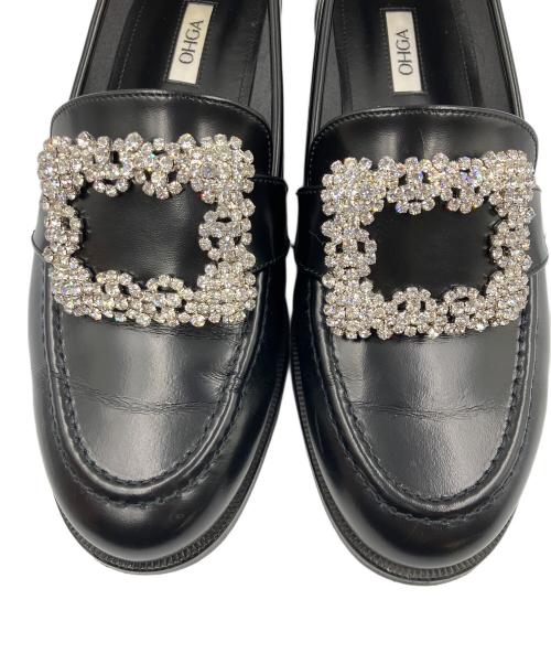 OHGA（オオガ）OHGA (オオガ) ビジューセットローファー ブラック サイズ:23.5の古着・服飾アイテム