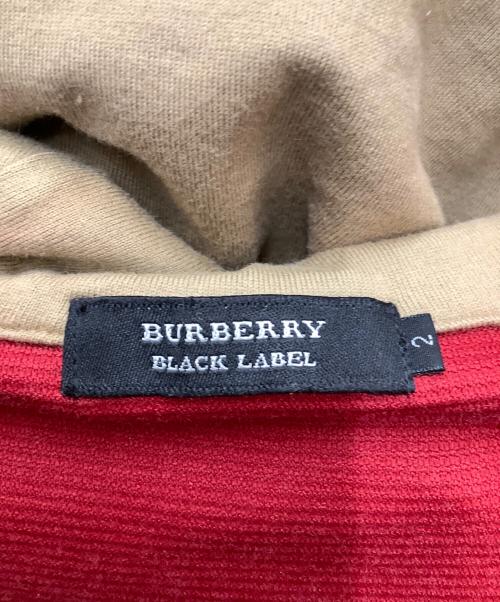 BURBERRY BLACK LABEL（バーバリーブラックレーベル）BURBERRY BLACK LABEL (バーバリーブラックレーベル) フーデッドジャケット レッド×ベージュ サイズ:2の古着・服飾アイテム