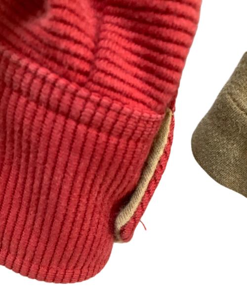 BURBERRY BLACK LABEL（バーバリーブラックレーベル）BURBERRY BLACK LABEL (バーバリーブラックレーベル) フーデッドジャケット レッド×ベージュ サイズ:2の古着・服飾アイテム