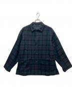 ）の古着「カバーオールシャツジャケット」｜ネイビー×グリーン