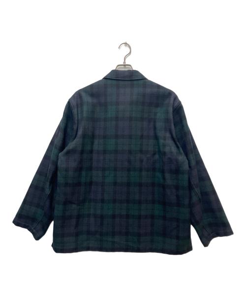 KAPTAIN SUNSHINE（キャプテンサンシャイン）KAPTAIN SUNSHINE (キャプテンサンシャイン) カバーオールシャツジャケット ネイビー×グリーン サイズ:SIZE38の古着・服飾アイテム