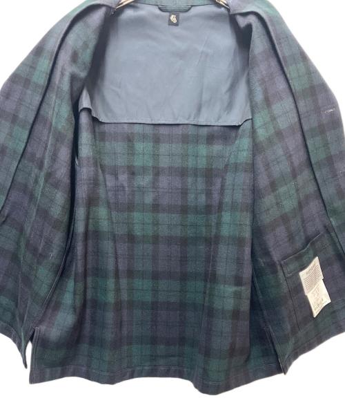 KAPTAIN SUNSHINE（キャプテンサンシャイン）KAPTAIN SUNSHINE (キャプテンサンシャイン) カバーオールシャツジャケット ネイビー×グリーン サイズ:SIZE38の古着・服飾アイテム