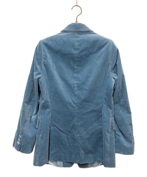 DOROTHEE SCHUMACHER（ドロシーシューマッハ）DOROTHEE SCHUMACHER (ドロシーシューマッハ) ベロアジャケット スカイブルー サイズ:SIZE 1の古着・服飾アイテム