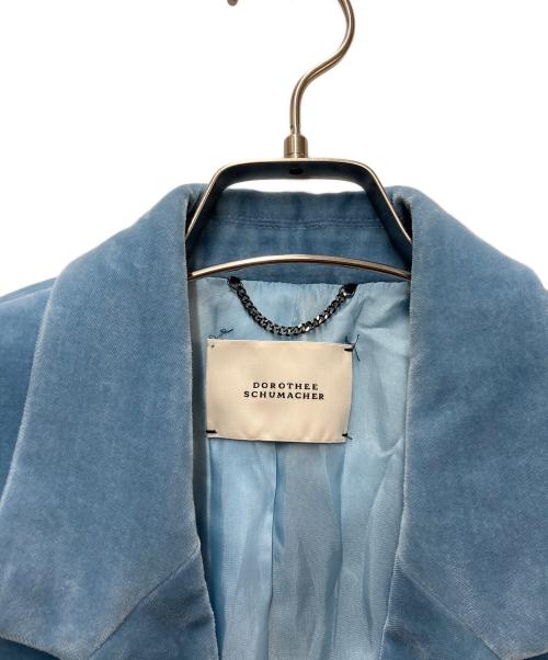 DOROTHEE SCHUMACHER（ドロシーシューマッハ）DOROTHEE SCHUMACHER (ドロシーシューマッハ) ベロアジャケット スカイブルー サイズ:SIZE 1の古着・服飾アイテム