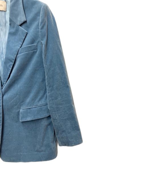 DOROTHEE SCHUMACHER（ドロシーシューマッハ）DOROTHEE SCHUMACHER (ドロシーシューマッハ) ベロアジャケット スカイブルー サイズ:SIZE 1の古着・服飾アイテム