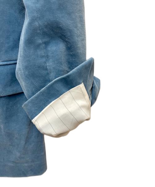 DOROTHEE SCHUMACHER（ドロシーシューマッハ）DOROTHEE SCHUMACHER (ドロシーシューマッハ) ベロアジャケット スカイブルー サイズ:SIZE 1の古着・服飾アイテム