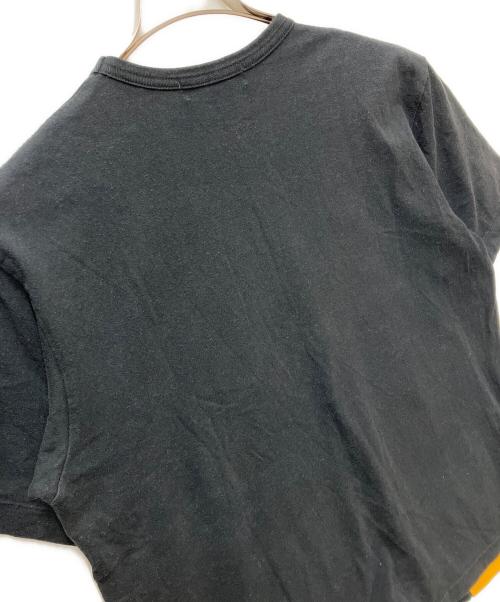 BLACK COMME des GARCONS（ブラックコムデギャルソン）BLACK COMME des GARCONS (ブラックコムデギャルソン) プリントTシャツ ブラック×イエロー サイズ:XLの古着・服飾アイテム