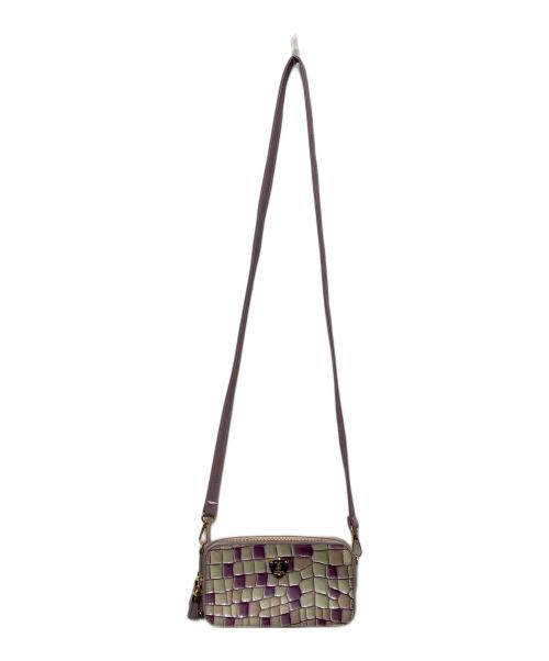 ATAO（アタオ）ATAO (アタオ) ショルダーウォレット ホワイト×パープルの古着・服飾アイテム