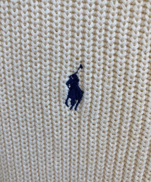POLO RALPH LAUREN（ポロ・ラルフローレン）POLO RALPH LAUREN (ポロ・ラルフローレン) ニットジャケット アイボリー サイズ:SIZE Lの古着・服飾アイテム