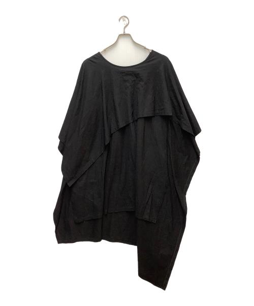 ISSEY MIYAKE（イッセイミヤケ）ISSEY MIYAKE (イッセイミヤケ) 変形カットソー ブラック サイズ:2の古着・服飾アイテム
