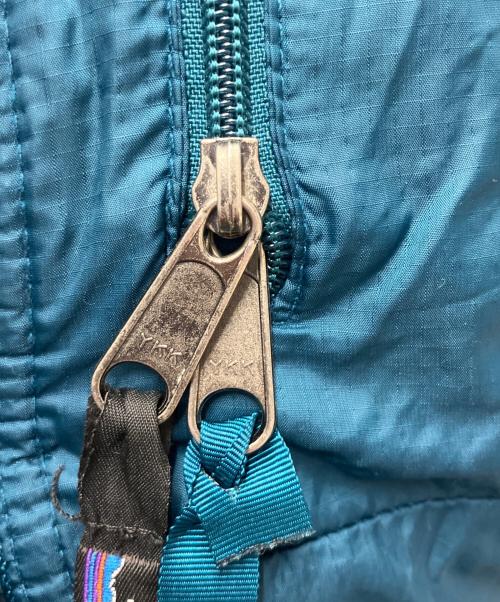 Patagonia（パタゴニア）Patagonia (パタゴニア) 中綿ベスト グリーン×パープル サイズ:38の古着・服飾アイテム