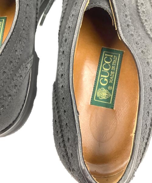 GUCCI（グッチ）GUCCI (グッチ) スウェードシューズ ブラック サイズ:9の古着・服飾アイテム