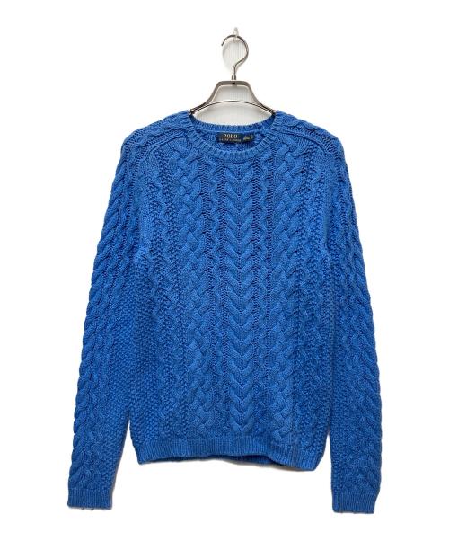 POLO RALPH LAUREN（ポロ・ラルフローレン）POLO RALPH LAUREN (ポロ・ラルフローレン) 厚手ニット ブルー サイズ:Lの古着・服飾アイテム