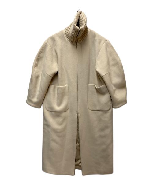 CLANE（クラネ）CLANE (クラネ) エリリブニットシングルコート アイボリー サイズ:２の古着・服飾アイテム