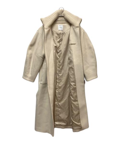 CLANE（クラネ）CLANE (クラネ) エリリブニットシングルコート アイボリー サイズ:２の古着・服飾アイテム