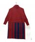 HeRIN.CYE (ヘリンドットサイ) ニットワンピース レッド×ネイビー サイズ:SIZE Free：10000円