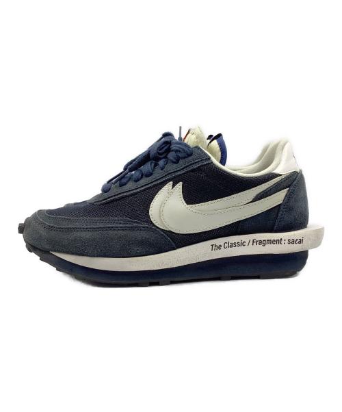 NIKE（ナイキ）NIKE (ナイキ) fragment design × sacai × Nike LD Waffle（フラグメントデザイン × サカイ × ナイキ LDワッフル ） ネイビー×ホワイト サイズ:SIZE 26cmの古着・服飾アイテム