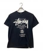 stussyステューシー）の古着「半袖カットソー」｜ブラック