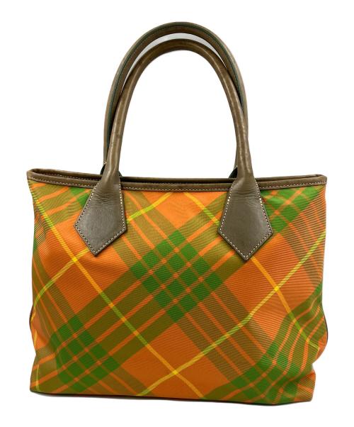 Vivienne Westwood（ヴィヴィアンウエストウッド）Vivienne Westwood (ヴィヴィアンウエストウッド) トートバッグ オレンジ×グリーンの古着・服飾アイテム