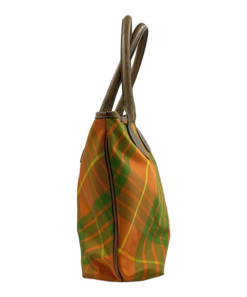 Vivienne Westwood（ヴィヴィアンウエストウッド）Vivienne Westwood (ヴィヴィアンウエストウッド) トートバッグ オレンジ×グリーンの古着・服飾アイテム