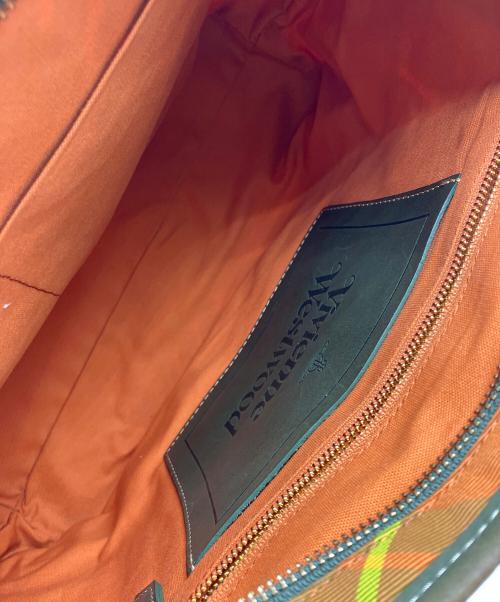 Vivienne Westwood（ヴィヴィアンウエストウッド）Vivienne Westwood (ヴィヴィアンウエストウッド) トートバッグ オレンジ×グリーンの古着・服飾アイテム