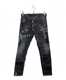 DSQUARED2（ディースクエアード）の古着「デニムパンツ」｜ブラック