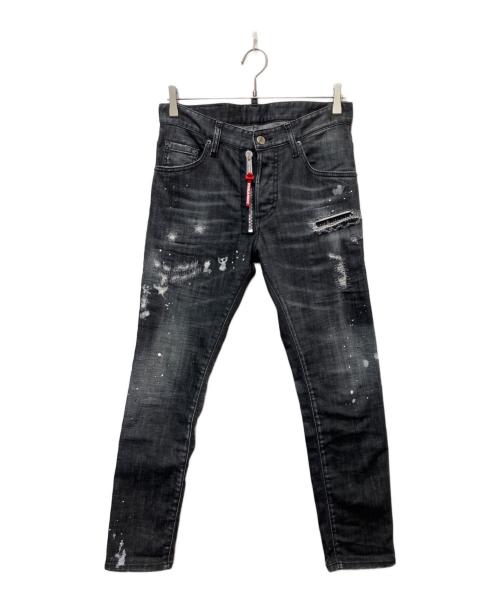 DSQUARED2（ディースクエアード）DSQUARED2 (ディースクエアード) デニムパンツ ブラック サイズ:SIZE Lの古着・服飾アイテム