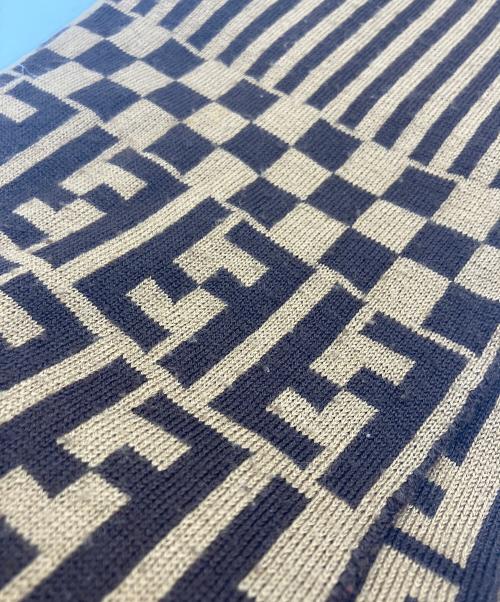 FENDI JEANS（フェンディ ジーンズ）FENDI JEANS (フェンディ ジーンズ) ウールマフラー ブラウンの古着・服飾アイテム
