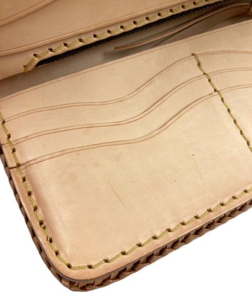 LEATHER CRAFT YOU（レザークラフト ユウ）LEATHER CRAFT YOU (レザークラフト ユウ) バイカーズウォレット スティングレイ ブラック×ベージュの古着・服飾アイテム
