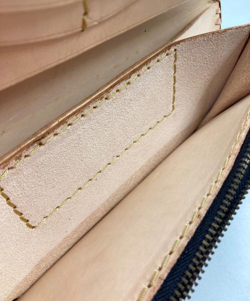 LEATHER CRAFT YOU（レザークラフト ユウ）LEATHER CRAFT YOU (レザークラフト ユウ) バイカーズウォレット スティングレイ ブラック×ベージュの古着・服飾アイテム