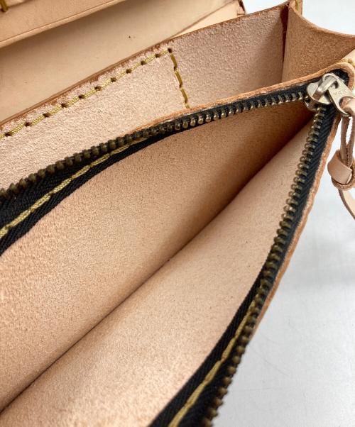 LEATHER CRAFT YOU（レザークラフト ユウ）LEATHER CRAFT YOU (レザークラフト ユウ) バイカーズウォレット スティングレイ ブラック×ベージュの古着・服飾アイテム