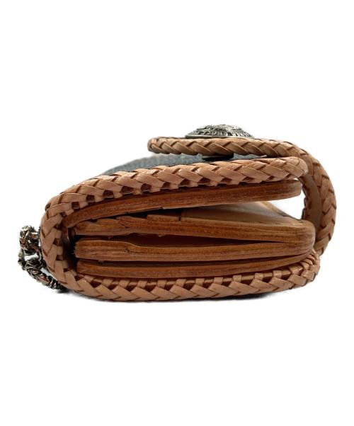 LEATHER CRAFT YOU（レザークラフト ユウ）LEATHER CRAFT YOU (レザークラフト ユウ) バイカーズウォレット スティングレイ ブラック×ベージュの古着・服飾アイテム