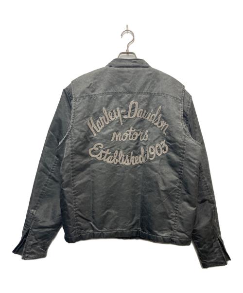 HARLEY-DAVIDSON（ハーレーダビッドソン）HARLEY-DAVIDSON (ハーレーダビッドソン) ナイロンジャケット グレー サイズ:SIZE Lの古着・服飾アイテム