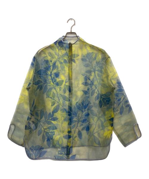Ameri（アメリ）Ameri (アメリ) 長袖ブラウス イエロー×ブルー サイズ:SIZE Freeの古着・服飾アイテム