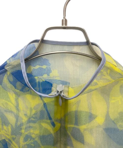 Ameri（アメリ）Ameri (アメリ) 長袖ブラウス イエロー×ブルー サイズ:SIZE Freeの古着・服飾アイテム