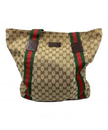 GUCCI（グッチ）の古着「GGキャンバストートバッグ」｜ベージュ