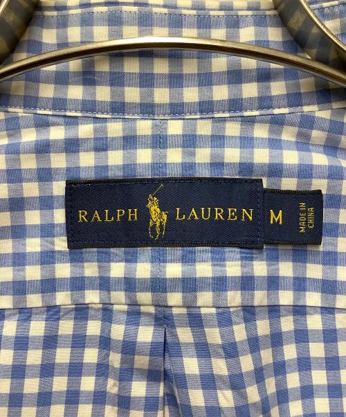 RALPH LAUREN（ラルフローレン）RALPH LAUREN (ラルフローレン) 長袖シャツ ホワイト×ブルー サイズ:SIZE Mの古着・服飾アイテム