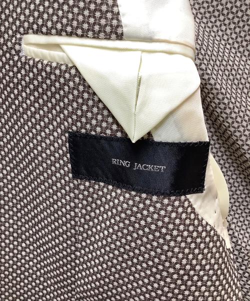 RING JACKET（リングジャケット）RING JACKET (リングジャケット) テーラードジャケット ブラウン サイズ:SIZE 44の古着・服飾アイテム